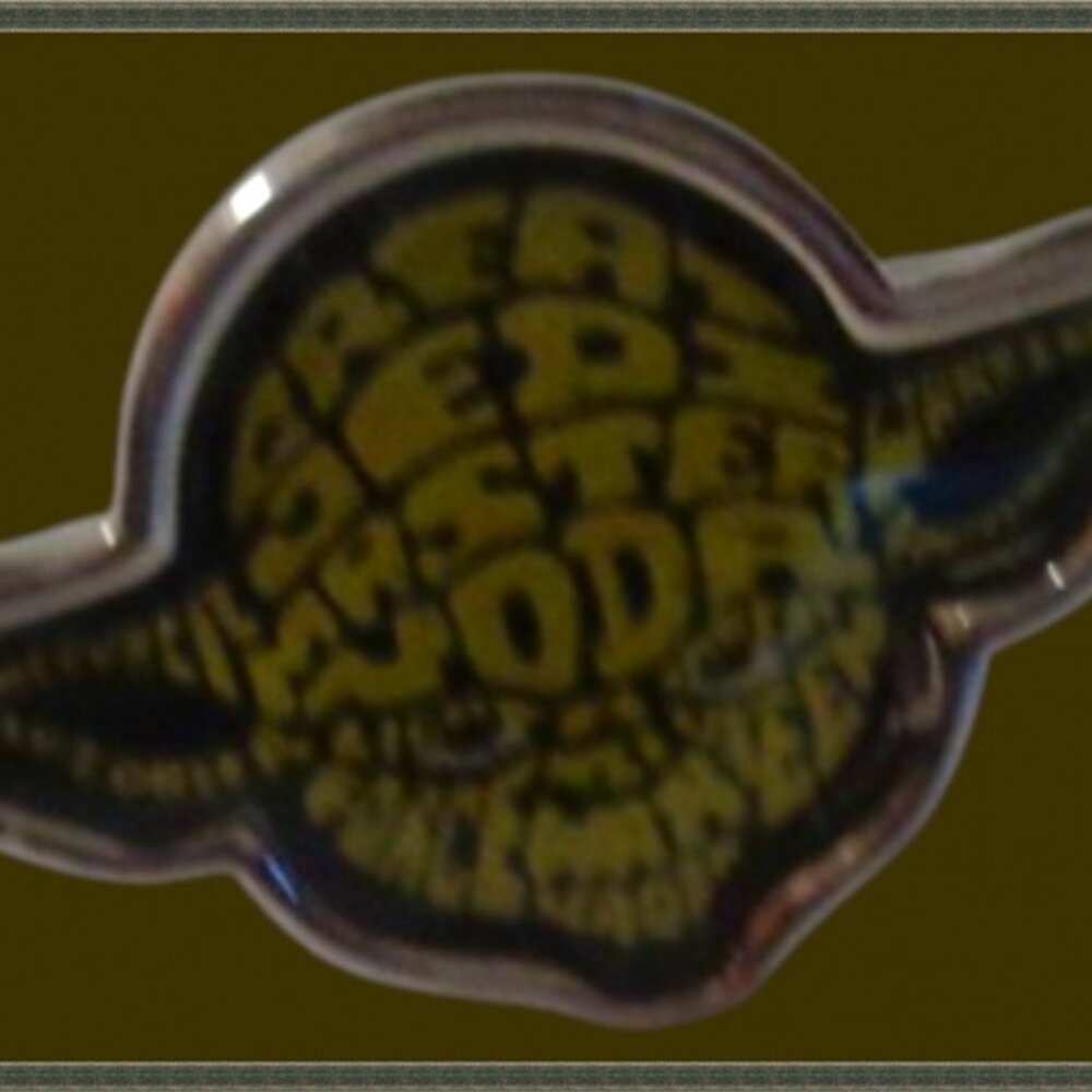 Silver Black & Green Yoda Theme Tie Pin For Men
